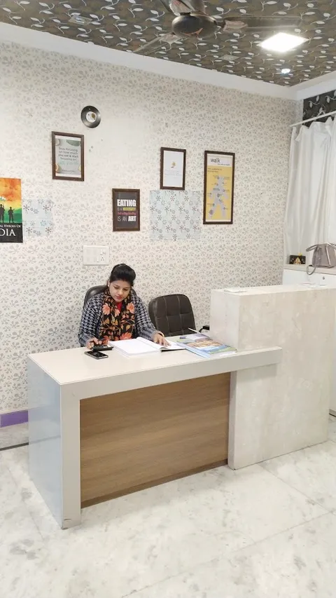 The reception desk inside Nulife Children's Clinic, Golf Course Road.